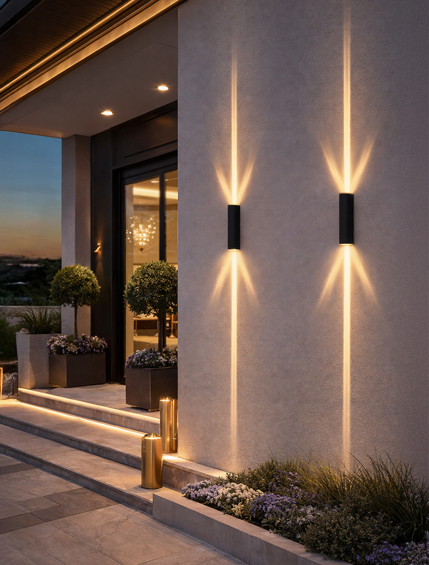 Aplică GLIN Led IP54 2*3W 4000K neagră LuminaLED 2
