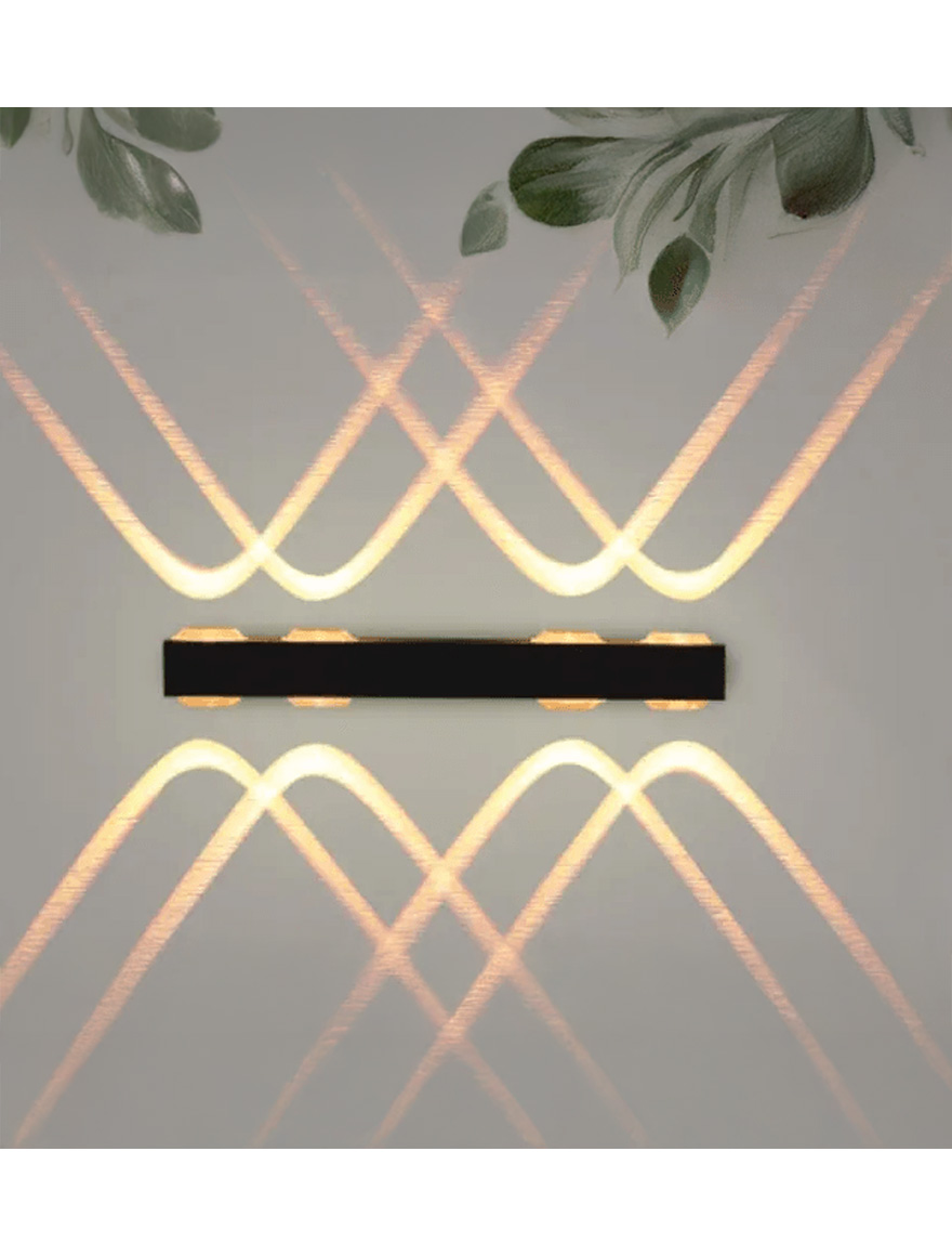 Aplică Nova Led IP54 8*1W 4000K neagră LuminaLED