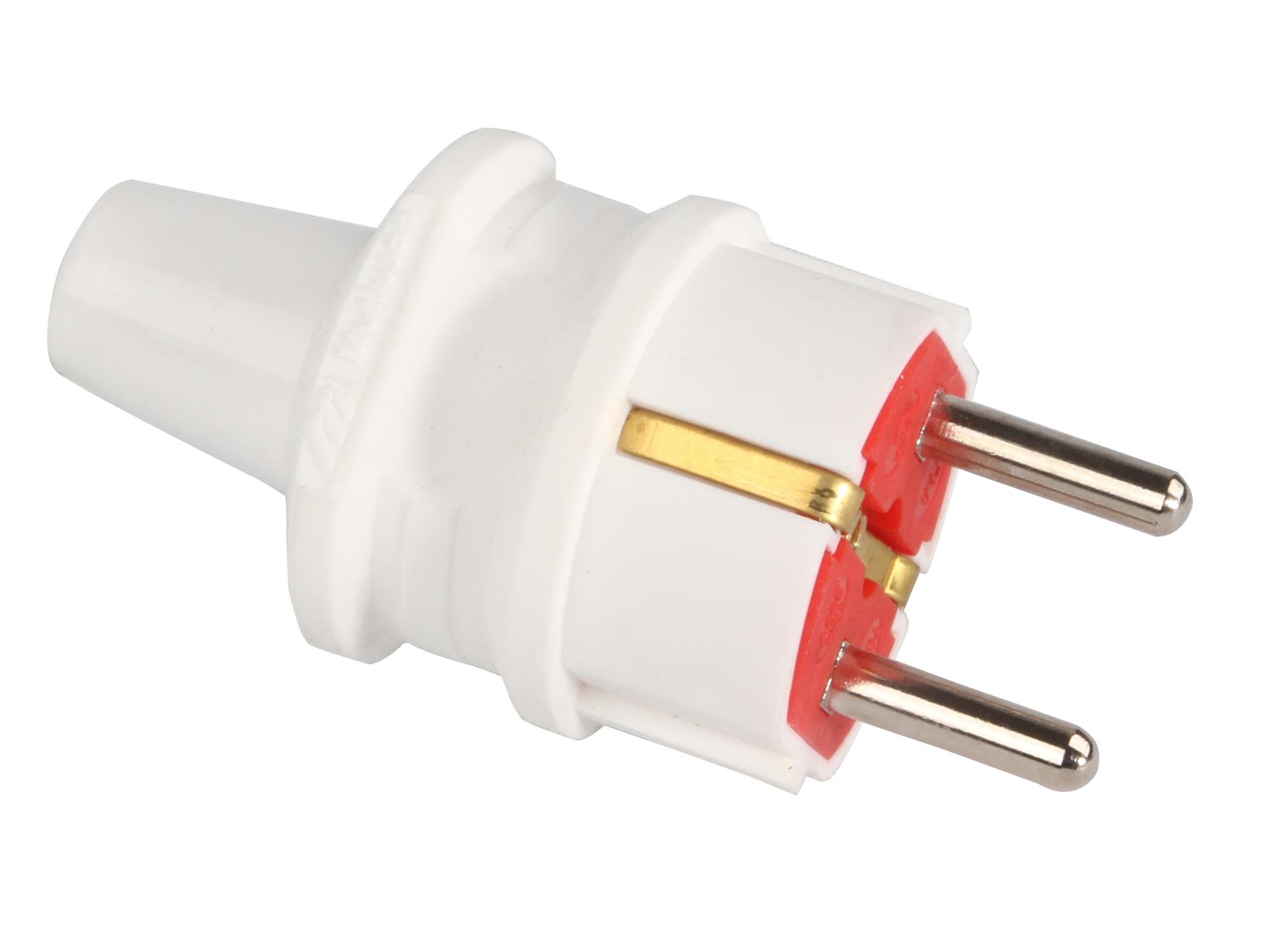 Fișă cu împământare albă 2P+E 16A  220-250V MUTLUSAN