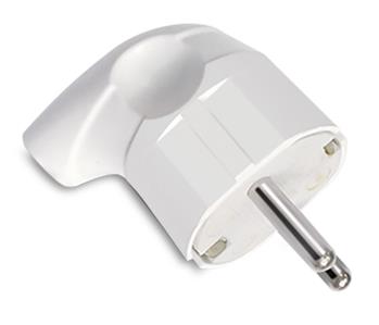 Fișă unghiulară cu împământare L albă 16A  220-250V MUTLUSAN