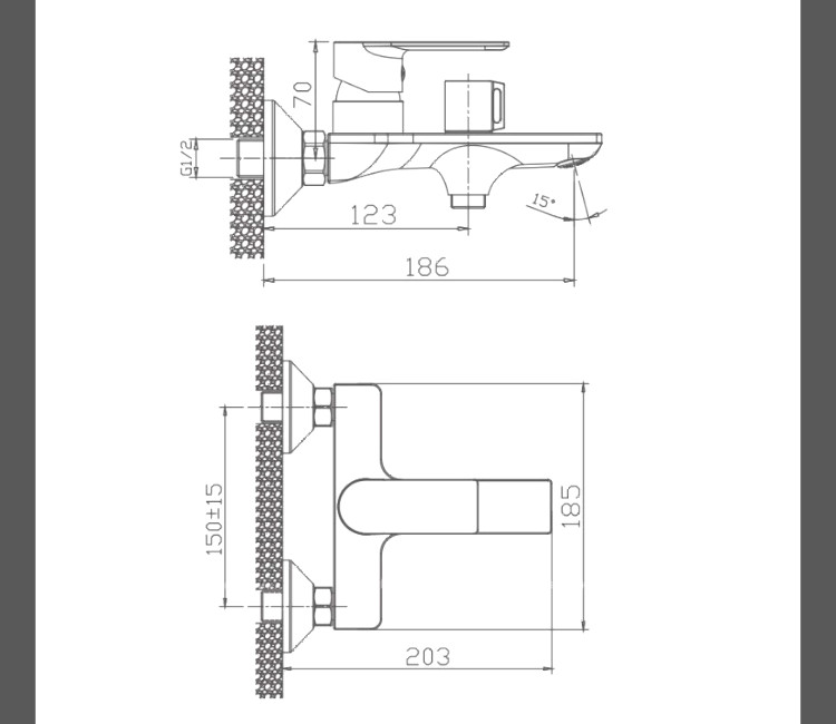 Смеситель для ванны 61103