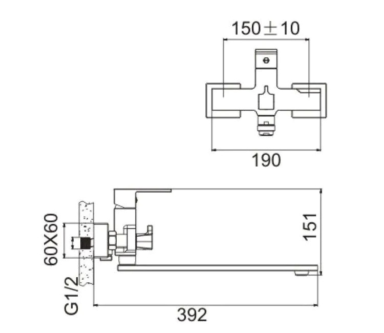 Смеситель для ванны 61370
