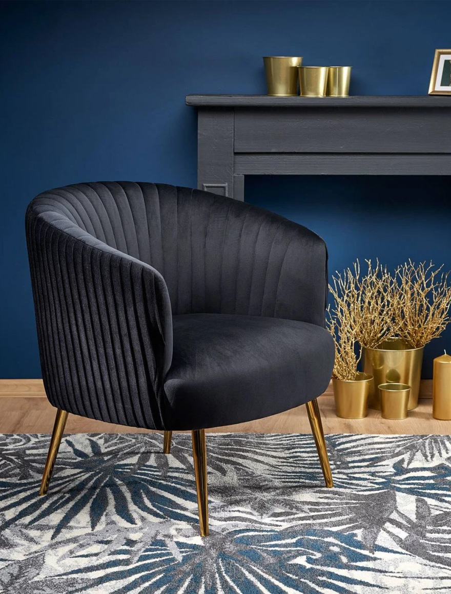 Fotoliu Crown negru 92700078