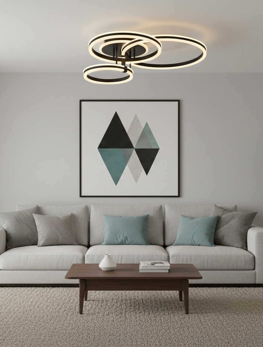 Lustră LED 82W 4000K MX67224-3A BTL neagră LUMINALED 2