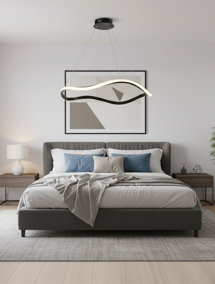 Lustră LED 40W 4000K D800 MP48182-1BBK BTL neagră LUMINALED 2