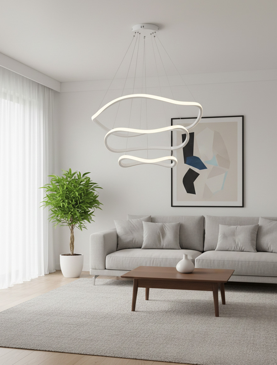 Lustră LED 60W 4000K D800 MP48182-3WH BTL albă LUMINALED 2