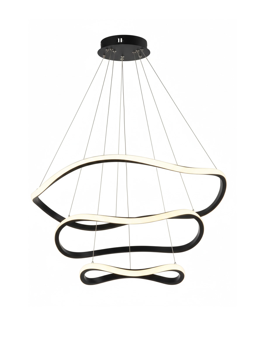 Lustră LED 60W 4000K D800 MP48182-3BK BTL neagră LUMINALED