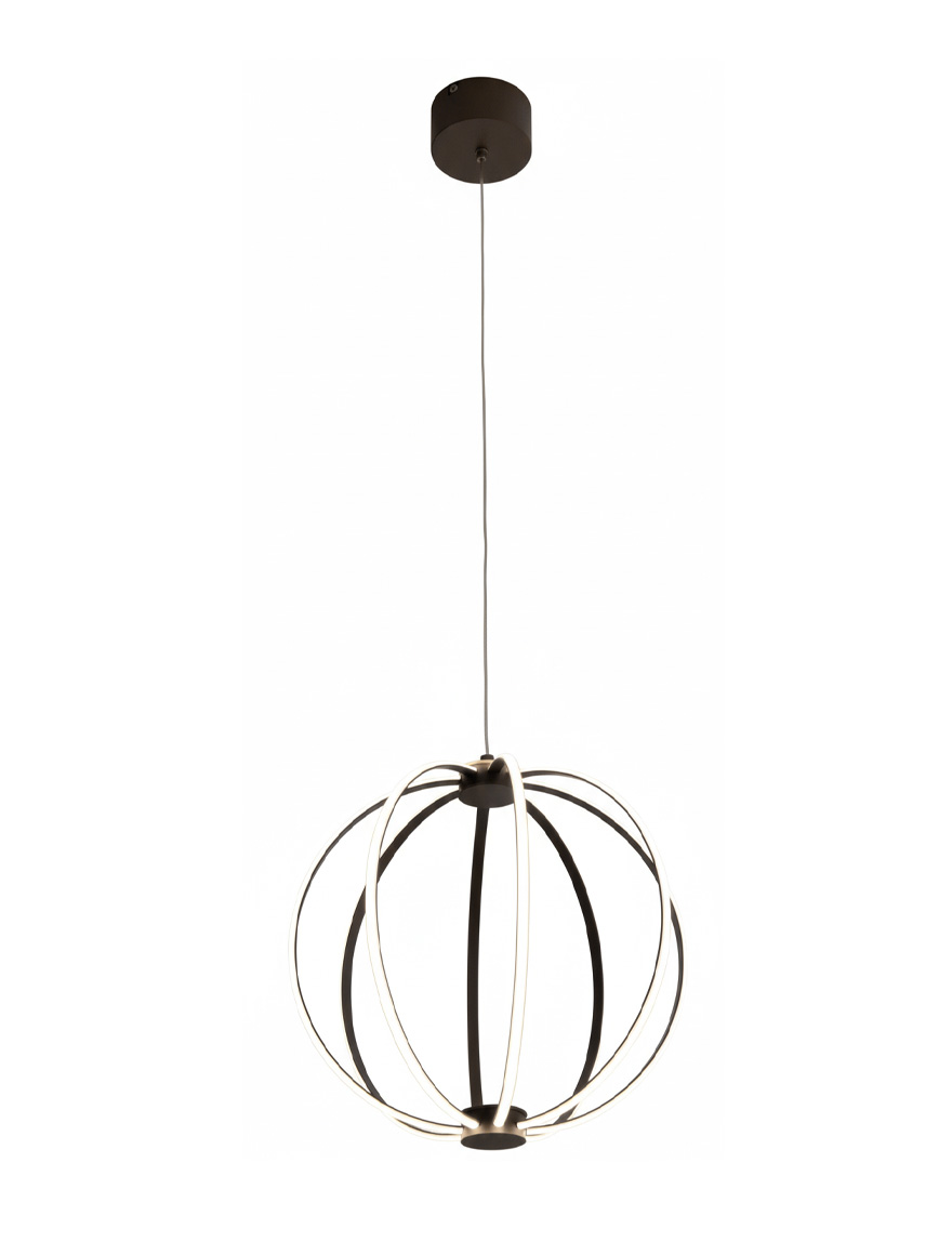 Lustră LED 36W 4000K D300 MP56108-B BTL neagră LUMINALED