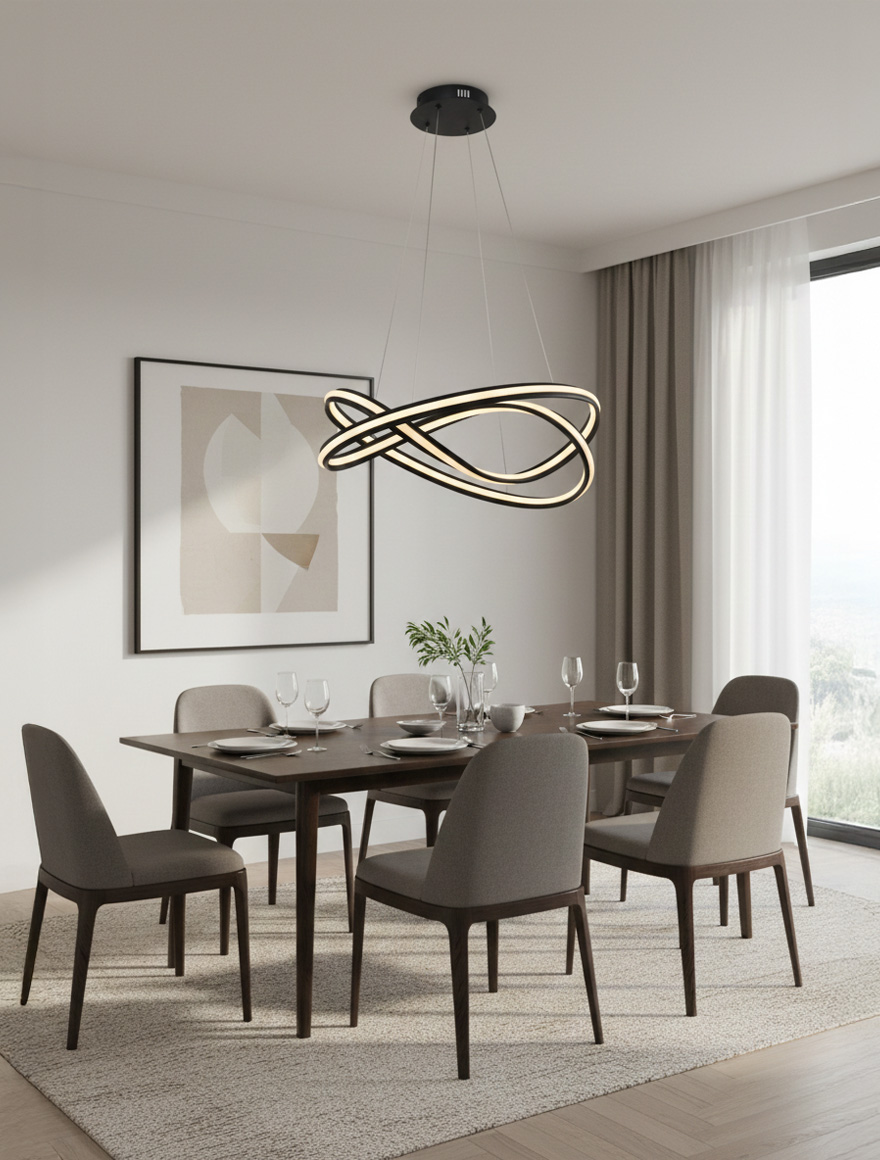 Lustră LED 60W 4000K D560 MP56026-B BTL neagră LUMINALED 2