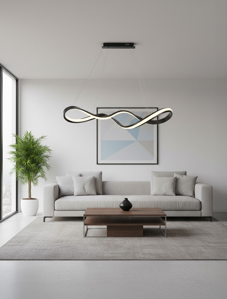Lustră LED 40W 4000K L1000 MP48260-1B BTL neagră LUMINALED 2