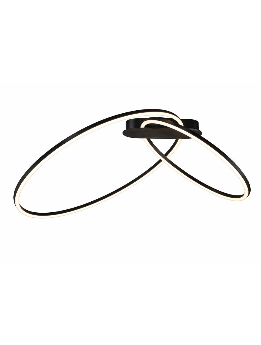 Lustră LED 40W 4000K MX67213-2B BK BTL neagră LUMINALED