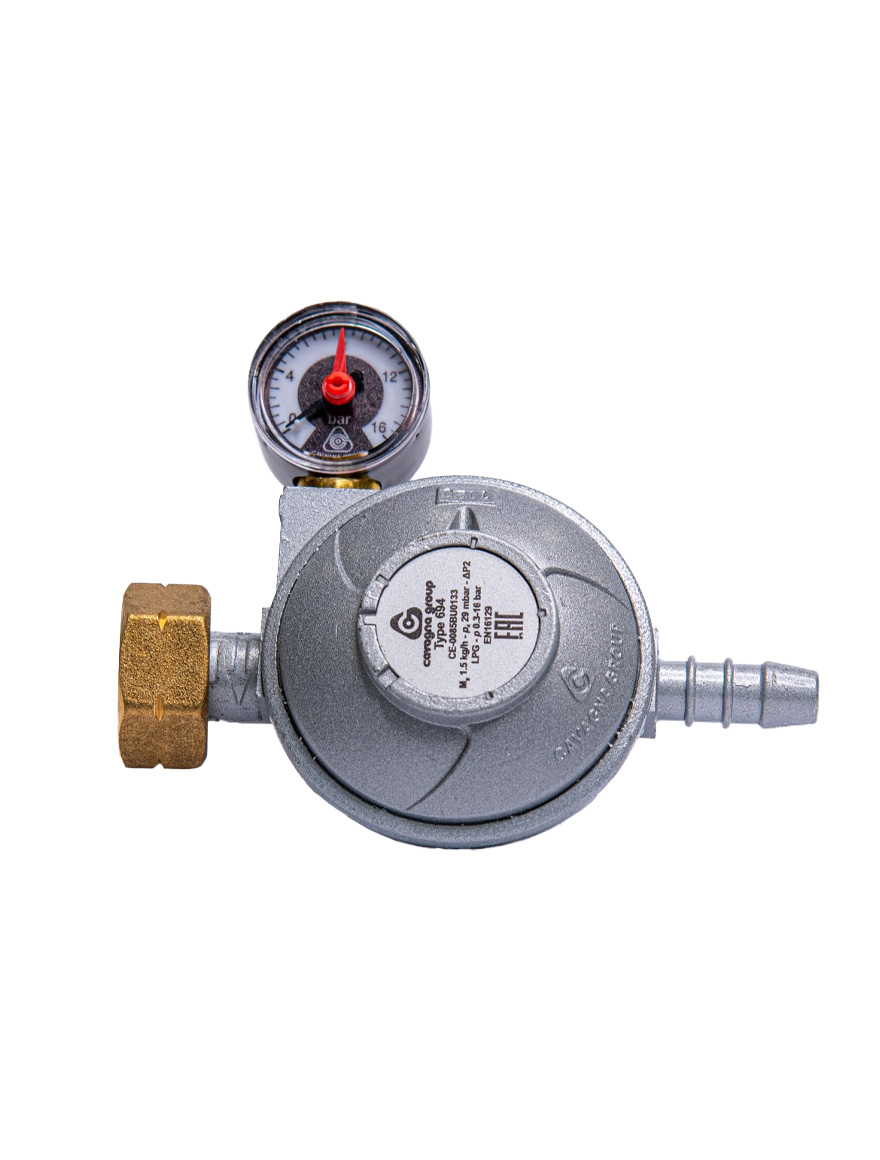 Reductor p/u GPL cu manometru Type 694 1,5Kg/h 29mbar Cavagna