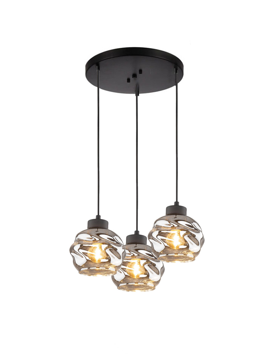 Люстра 3xE27 хром+черный S10465-3 LuminaLED