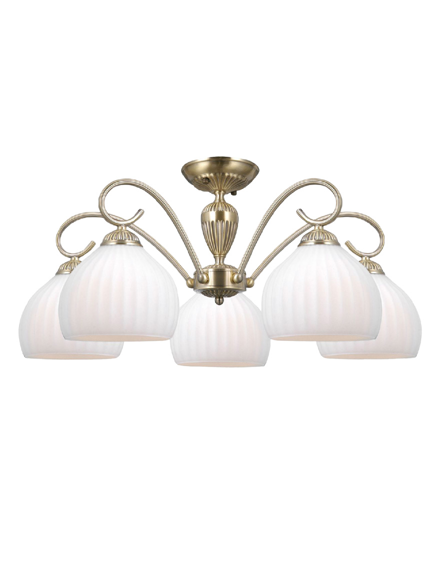 Lustră 5*E27 aur+alb S11605-5 Luminaled