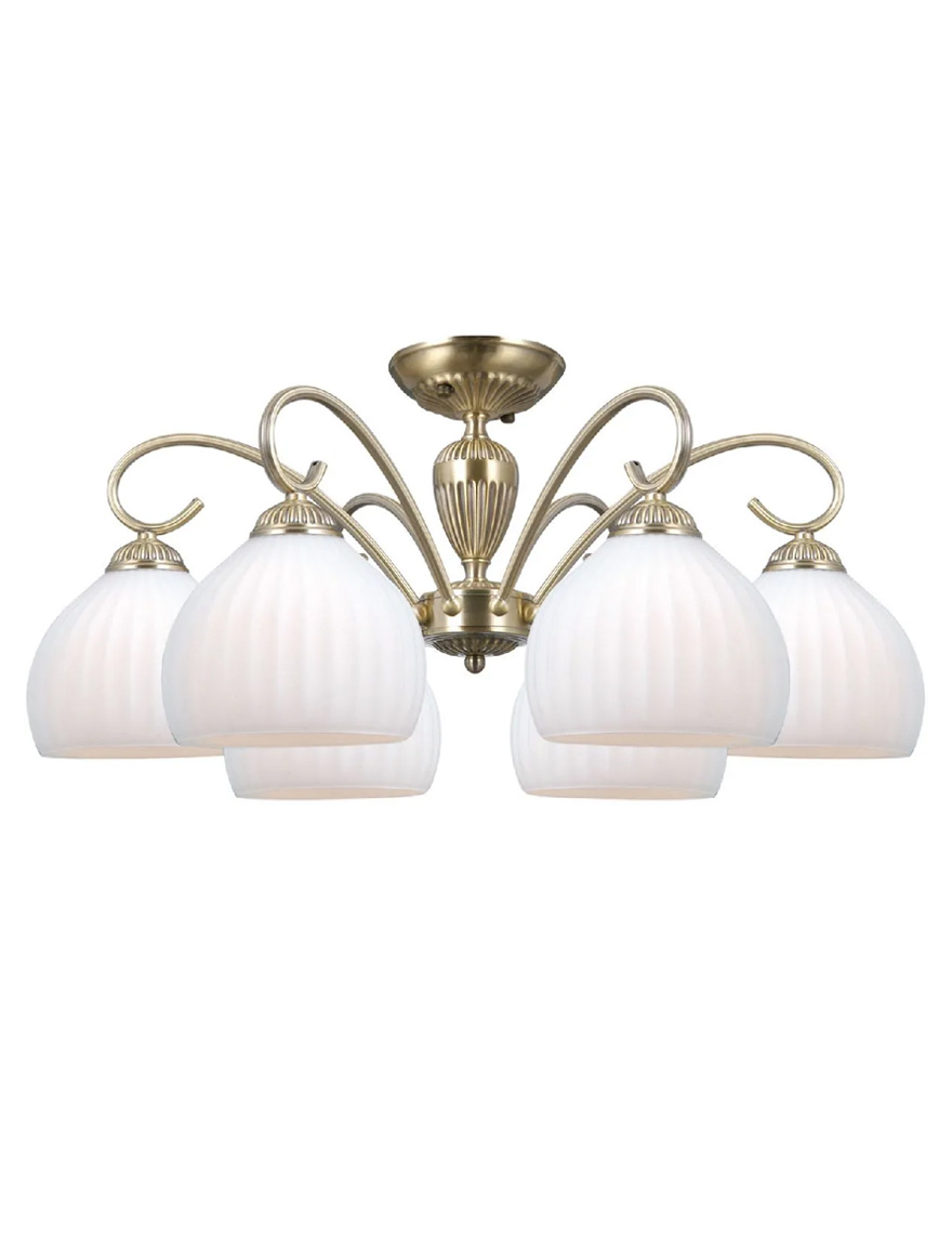 Lustră 6*E27 aur+alb S11605-6 Luminaled