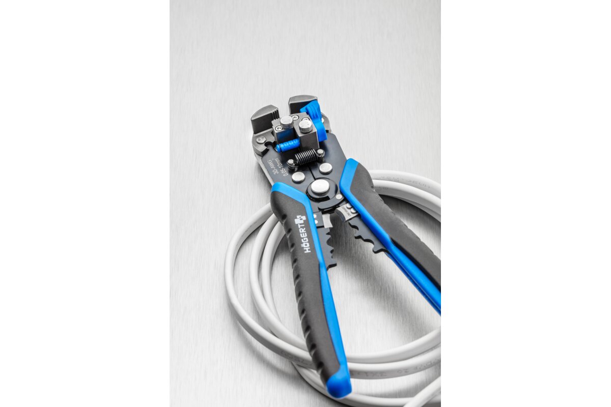 Автоматический зачистной инструмент HOGERT для проводов 0,05-10 мм² (30-8 AWG).