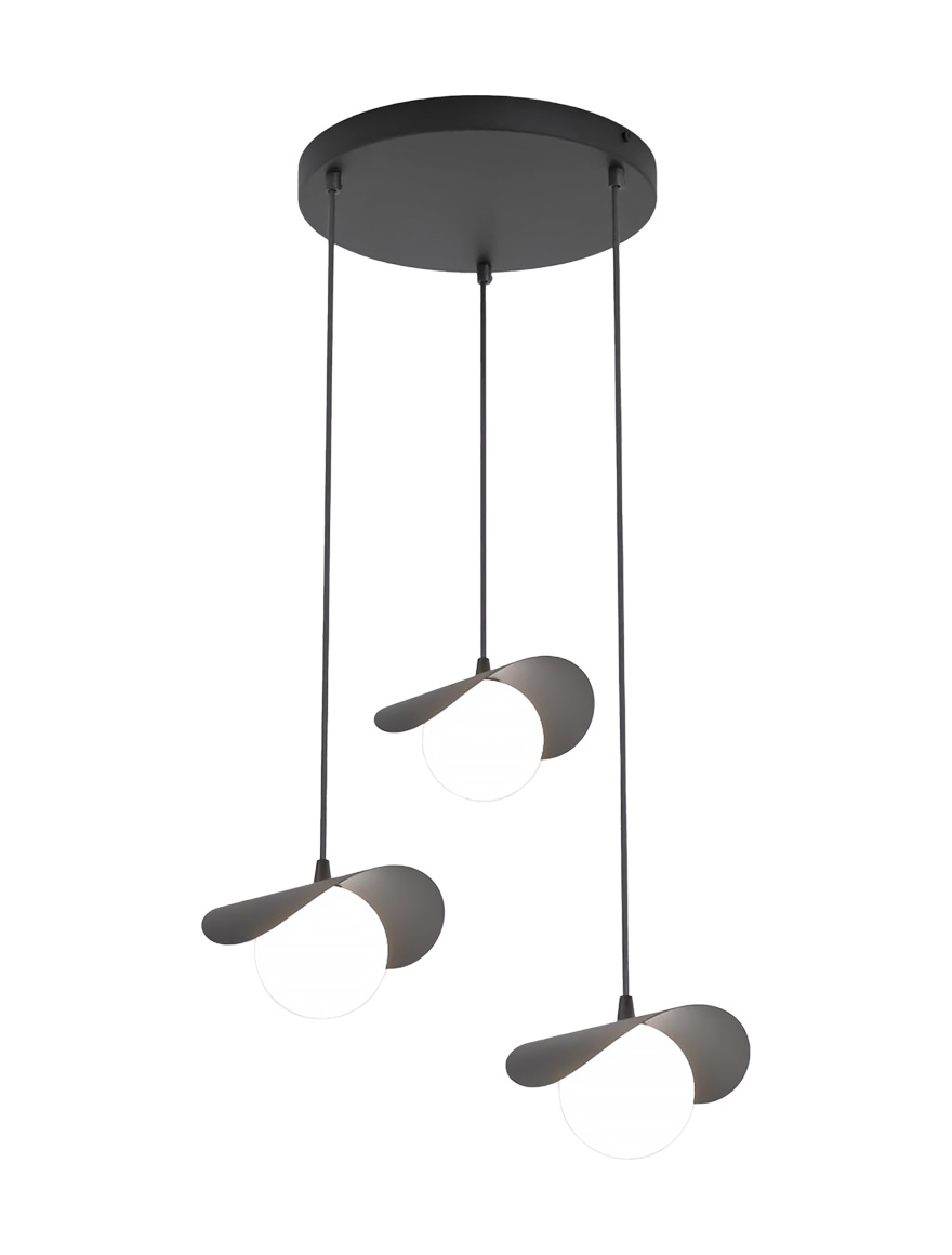 Lustră RITUAL 3XG9 neagră EMIBIG