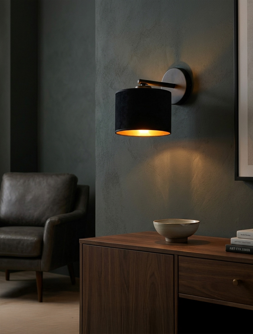 Бра HILDE K1 1XE27 черный+золото EMIBIG