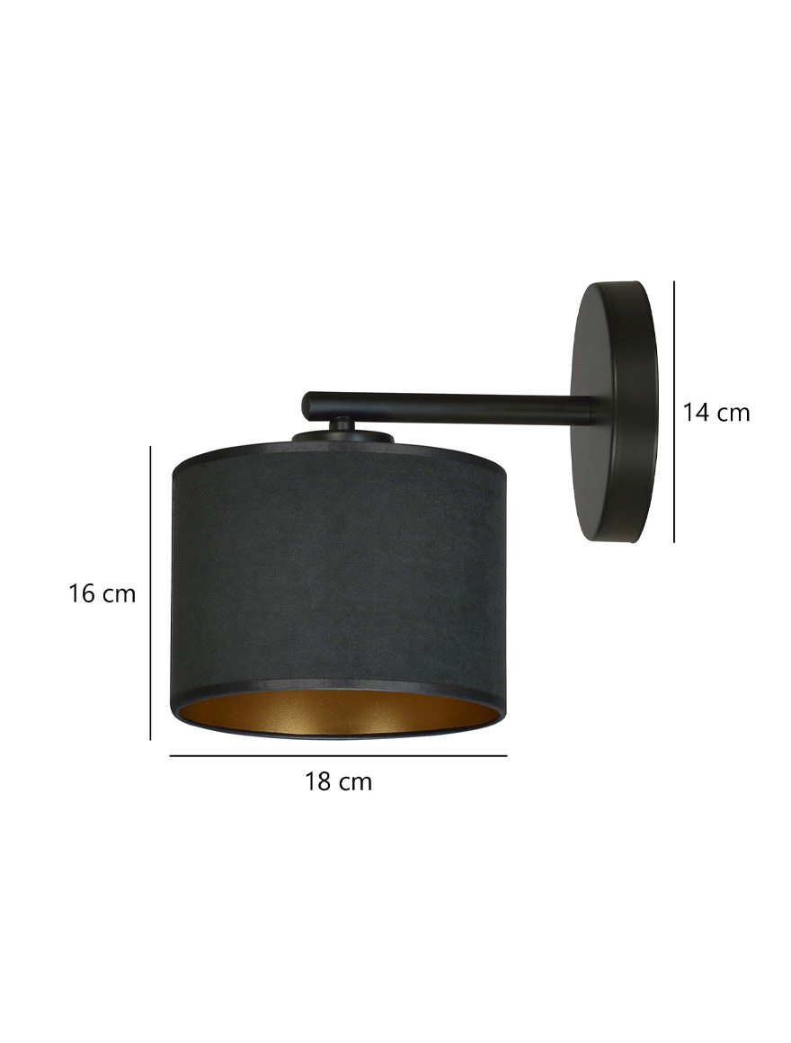 Бра HILDE K1 1XE27 черный+золото EMIBIG