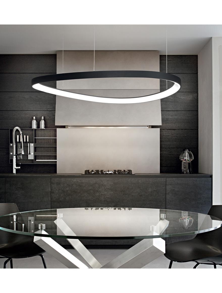 Люстра LED GEMINI 36Вт 4150Лм 3000К D425 черная Ideal Lux