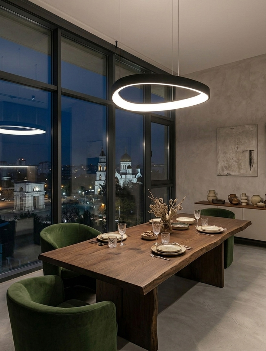 Люстра LED GEMINI 36Вт 4150Лм 3000К D425 черная Ideal Lux