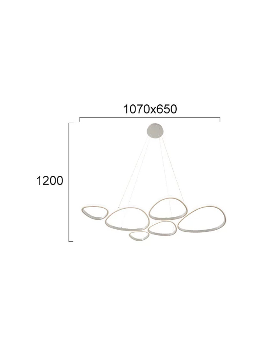 Lustră LED 2023519P6-BE HURON 48W 3000K mokka ZUMALINE 3