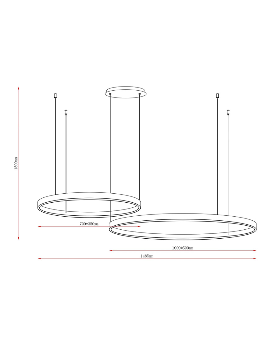 Lustră LED 250067-GD ISAK 100W 3000K aurie ZUMALINE 2