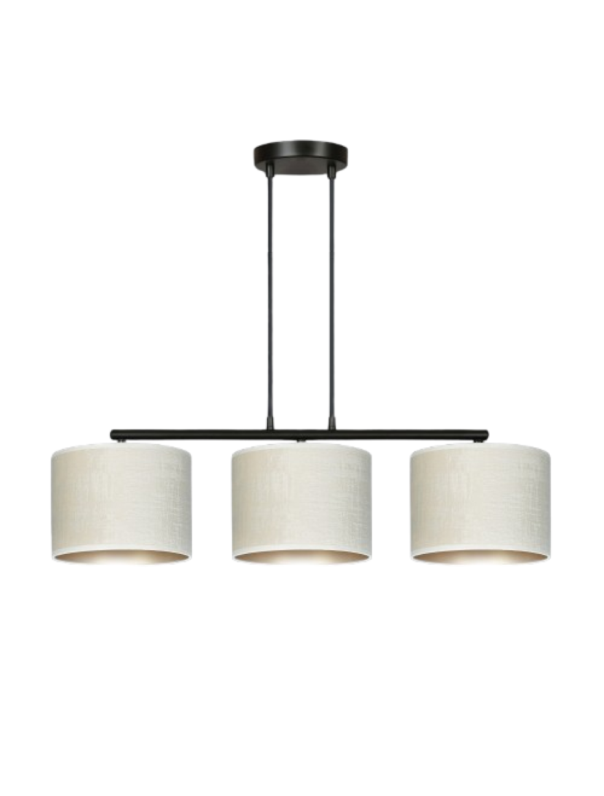 Люстра HILDE 3xE27, белый + золото, EMIBIG