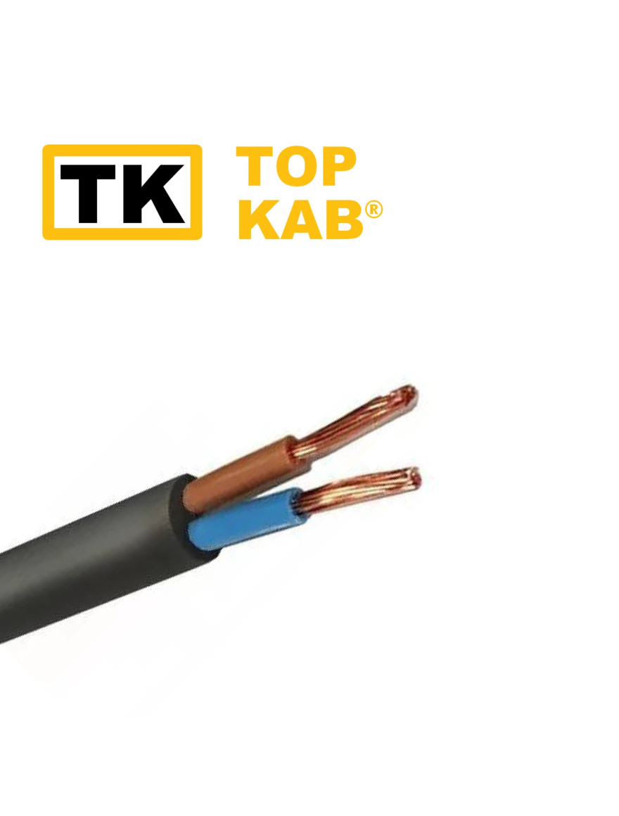 Fir electric PVS 2x2.5mm negru TopKab