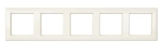 Рамка 5-местная декоративная, бежевая