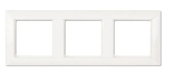 Рамка 3-местная декоративная, белая
