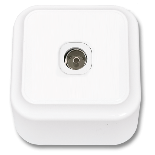 Розетка ТВ белая ПРАЛЕСКА СВПР