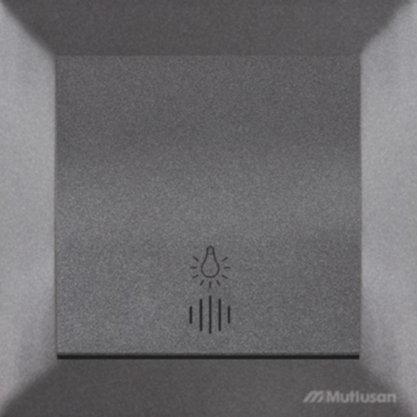 Buton  sonerie+LED black Mutlusan CANDELA