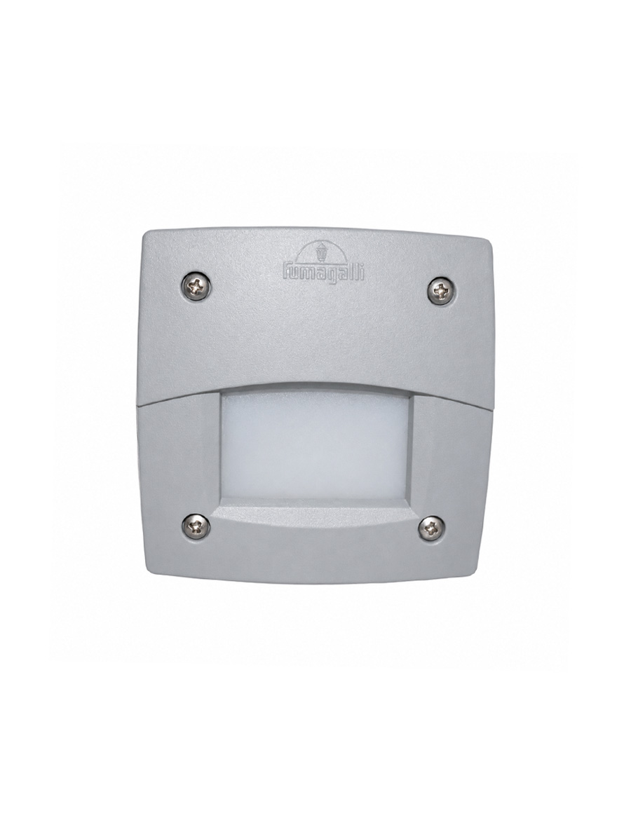 Светильник Fumagalli LETI 100 SQUARE, цвет серый, опаловый рассеиватель, LED GX53 3Вт, 4000K, 3C3