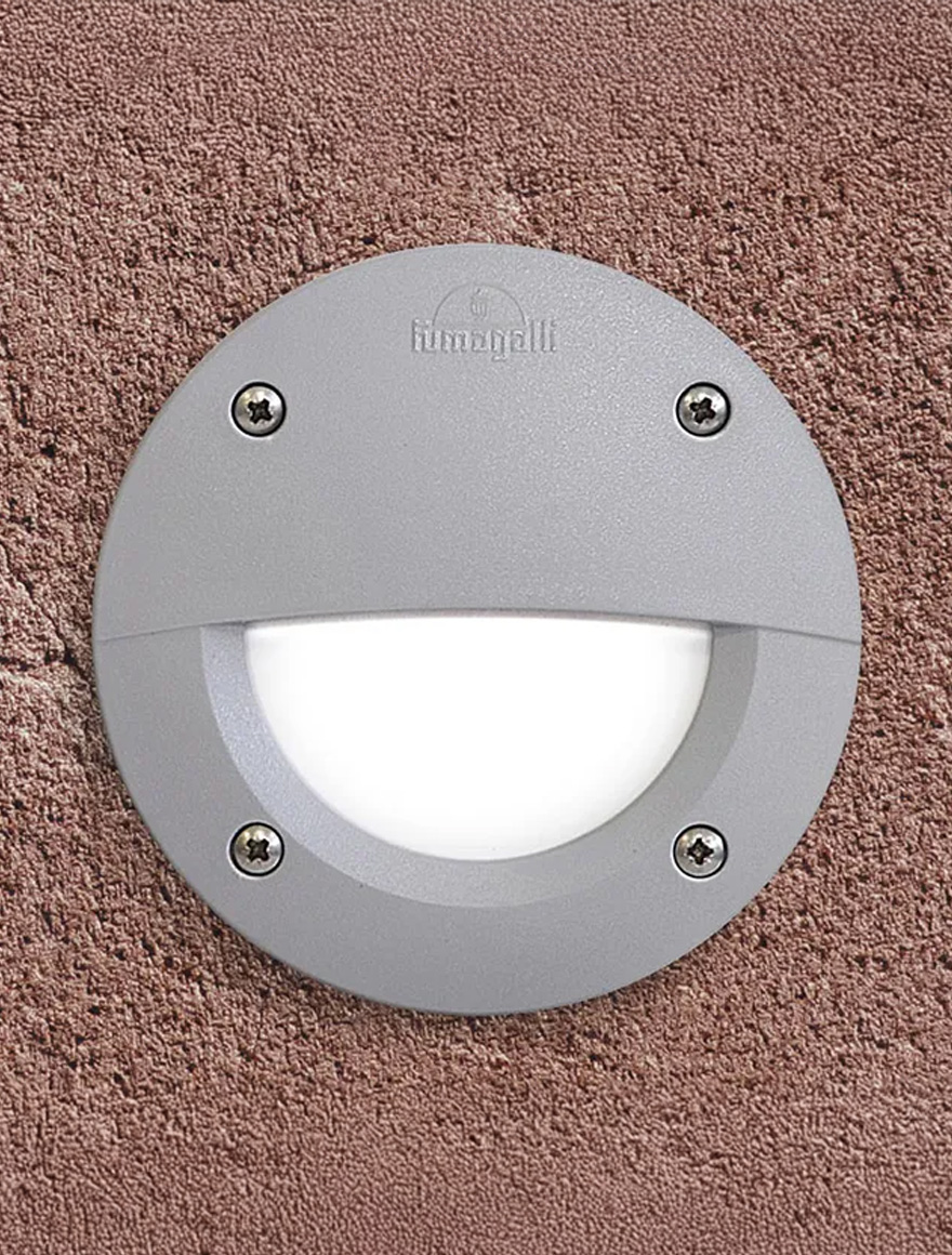 Светильник Fumagalli LETI 100 ROUND EL, цвет серый, опаловый рассеиватель, LED GX53 3Вт, 4000K