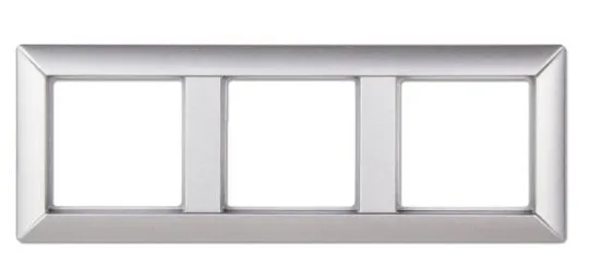 Рамка декоративная тройная (на 3 поста), алюминий