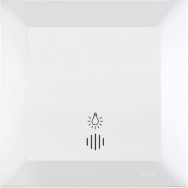 Buton sonerie+LED alb Mutlusan CANDELA