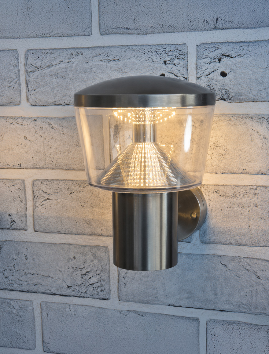 Corp de perete LED 38-GL 9W-11W 230V 4000K IP65 215MM INOX ELMOS