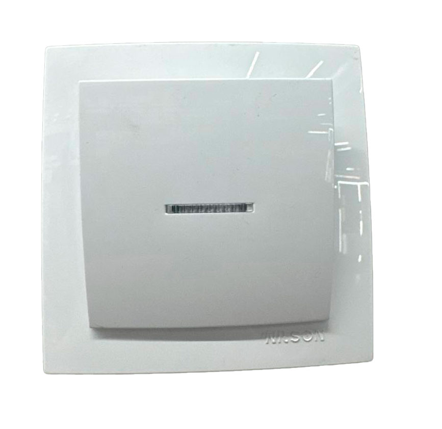 Întrerupător cu led ordinar (12/120) alb Nilson Touran 24111002