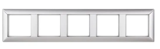 Рамка 5-местная декоративная, алюминий