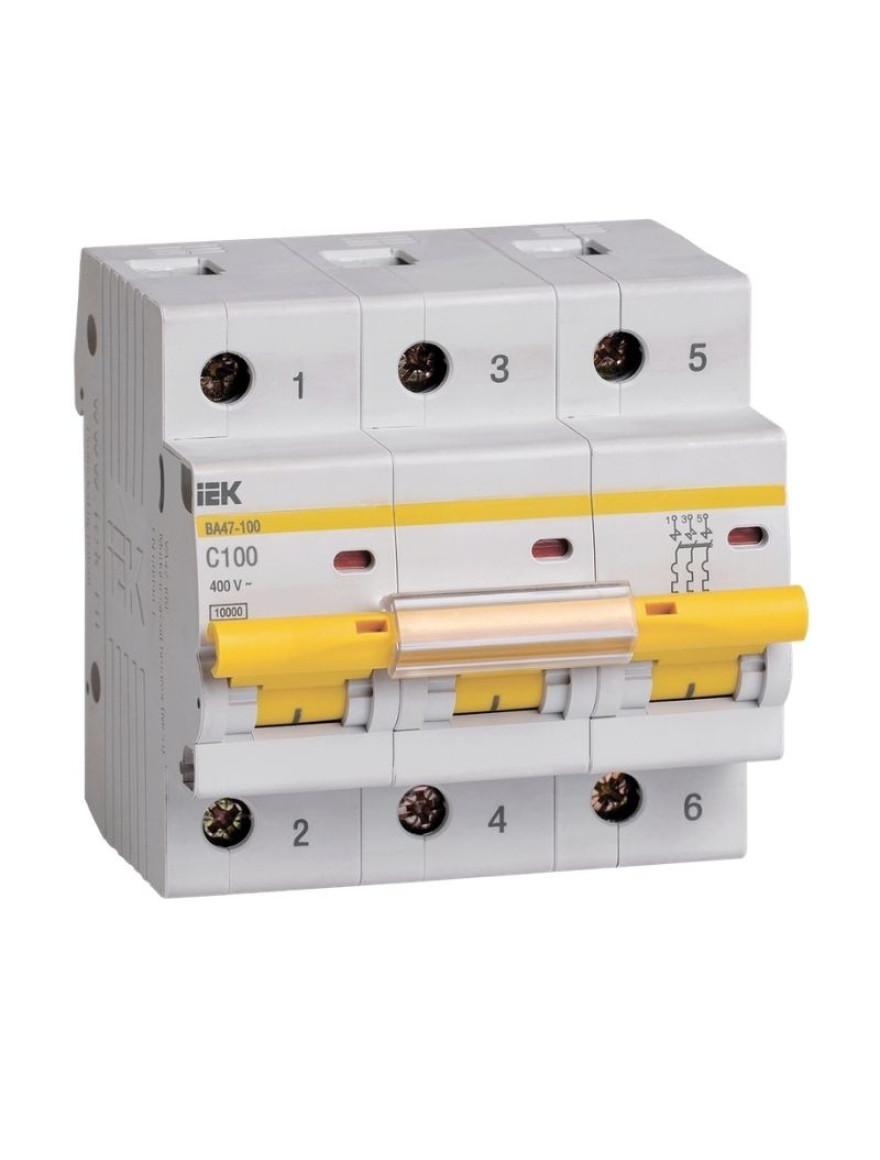 Întrerupător automat VА47-100 3Р 80А 10kA curba C IEK