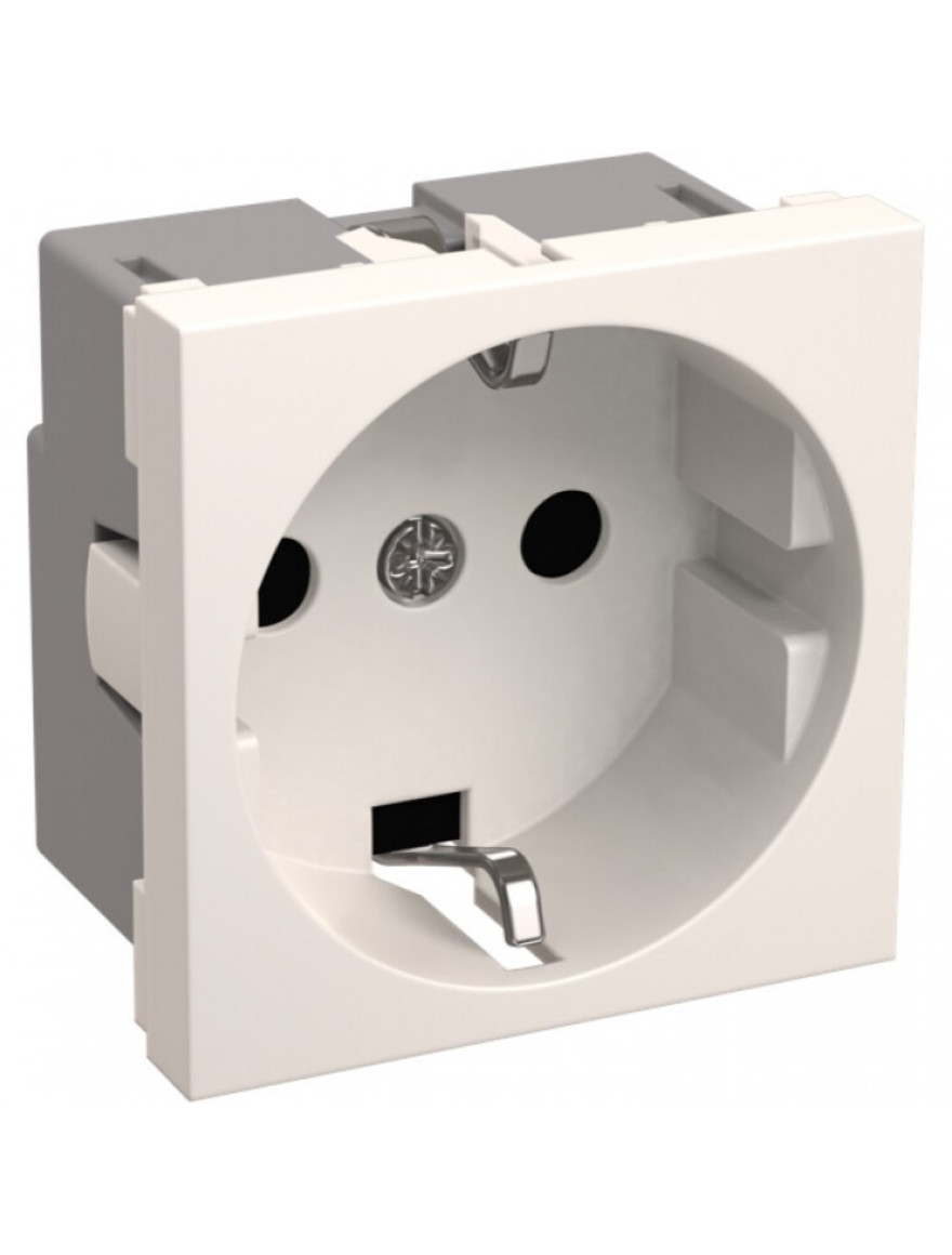 Priză cu împământare 2k RKS-20-30-P-K (2 module) albă IEK