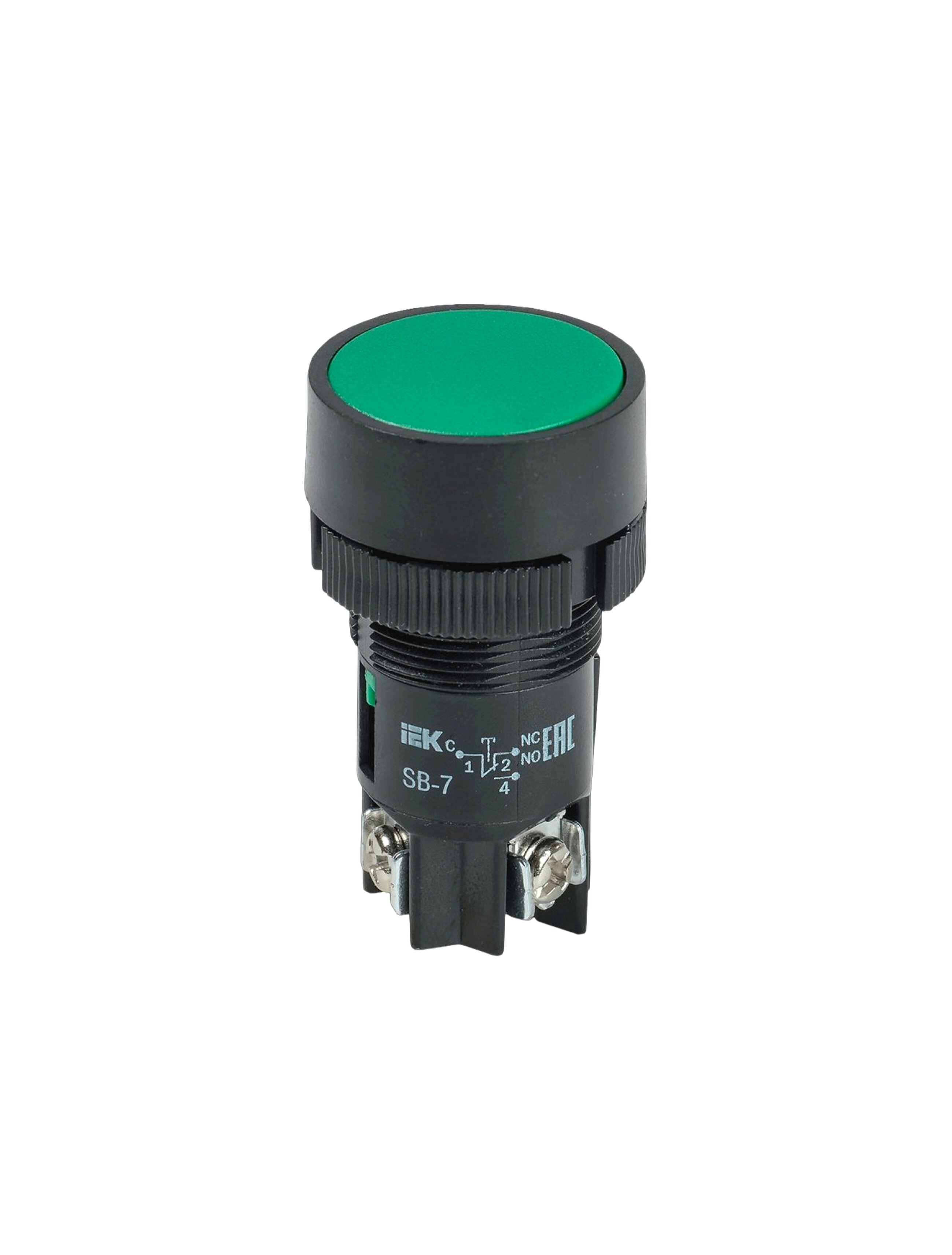 Buton "START" SB-7 1NI  d22mm/240V verde IEK