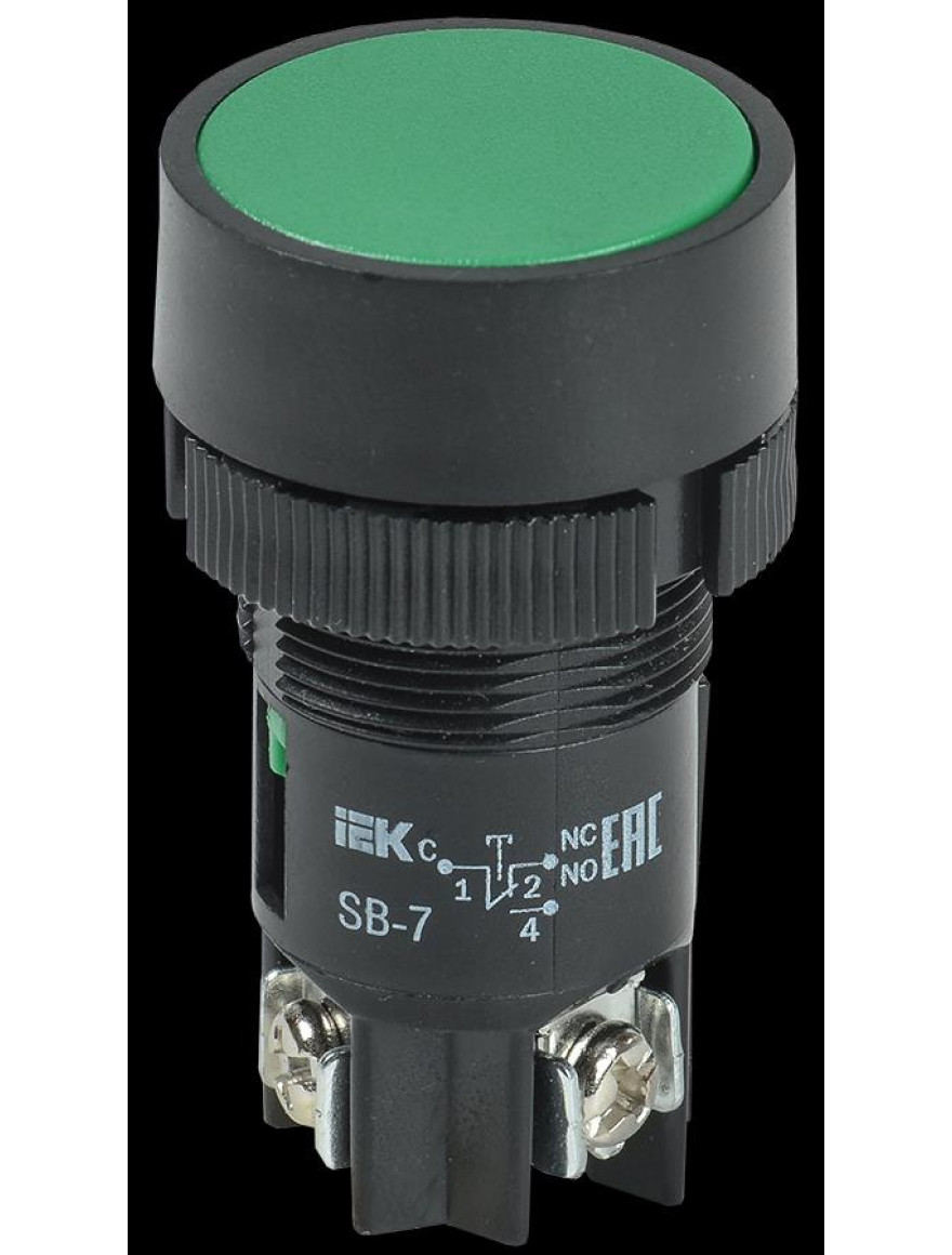 Buton "START" SB-7 1NI  d22mm/240V verde IEK
