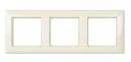 Рамка декоративная тройная (на 3 поста), бежевая