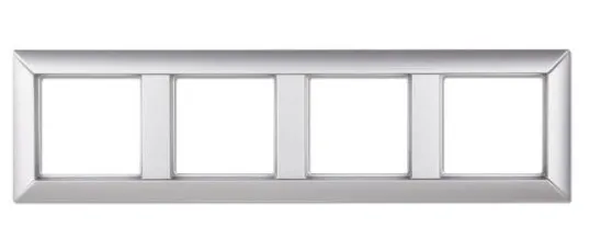 Декоративная рама на 4 места, алюминий EP484AL