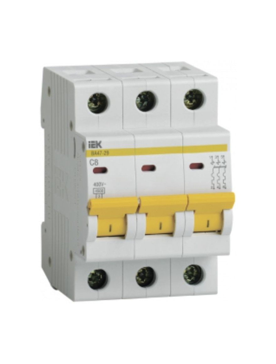Întrerupător automat VА47-29 3Р 8А 4,5kA curba C IEK