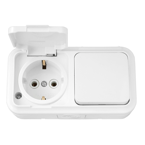 Bloc  intr.1P+pr.2P+E IP54 alb  СВПР ПРАЛЕСКА