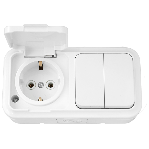 Bloc  intr.2P+pr.2P+E IP54 alb  СВПР ПРАЛЕСКА