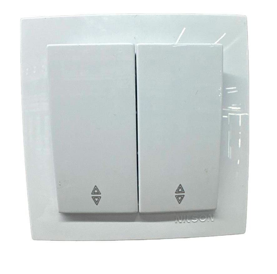 Întrerupător dublu cap-scară (12/120) alb Nilson Touran 24111009